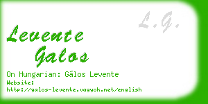 levente galos business card