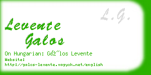 levente galos business card